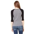 Ladies' Baby Rib 3/4-Sleeve Contrast Raglan T-Shirt