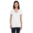 Ladies' Jersey Short-Sleeve Deep V-Neck T-Shirt