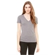 Ladies' Jersey Short-Sleeve Deep V-Neck T-Shirt