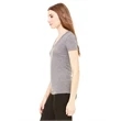 Ladies' Jersey Short-Sleeve Deep V-Neck T-Shirt