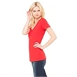 Ladies' Jersey Short-Sleeve Deep V-Neck T-Shirt