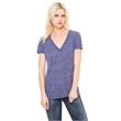 Ladies' Jersey Short-Sleeve Deep V-Neck T-Shirt