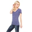 Ladies' Jersey Short-Sleeve Deep V-Neck T-Shirt