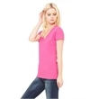Ladies' Jersey Short-Sleeve Deep V-Neck T-Shirt