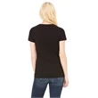 Ladies' Jersey Short-Sleeve Deep V-Neck T-Shirt