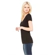 Ladies' Jersey Short-Sleeve Deep V-Neck T-Shirt