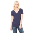 Ladies' Jersey Short-Sleeve Deep V-Neck T-Shirt