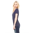 Ladies' Jersey Short-Sleeve Deep V-Neck T-Shirt