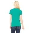 Ladies' Jersey Short-Sleeve Deep V-Neck T-Shirt