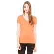 Ladies' Jersey Short-Sleeve Deep V-Neck T-Shirt
