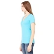 Ladies' Jersey Short-Sleeve Deep V-Neck T-Shirt