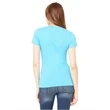 Ladies' Jersey Short-Sleeve Deep V-Neck T-Shirt