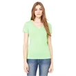 Ladies' Jersey Short-Sleeve Deep V-Neck T-Shirt