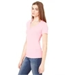 Ladies' Jersey Short-Sleeve Deep V-Neck T-Shirt