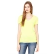 Ladies' Jersey Short-Sleeve Deep V-Neck T-Shirt