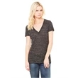 Ladies' Jersey Short-Sleeve Deep V-Neck T-Shirt