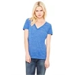 Ladies' Jersey Short-Sleeve Deep V-Neck T-Shirt
