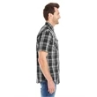 Men's Short-Sleeve Plaid Pattern Woven Shirt