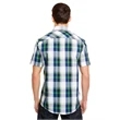 Men's Short-Sleeve Plaid Pattern Woven Shirt