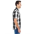 Men's Short-Sleeve Plaid Pattern Woven Shirt