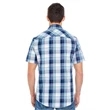 Men's Short-Sleeve Plaid Pattern Woven Shirt