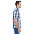 Men's Short-Sleeve Plaid Pattern Woven Shirt