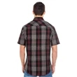 Men's Short-Sleeve Plaid Pattern Woven Shirt