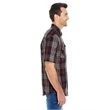Men's Short-Sleeve Plaid Pattern Woven Shirt