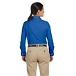 Ladies' Long-Sleeve Oxford with Stain-Release