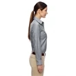 Ladies' Long-Sleeve Oxford with Stain-Release