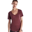 Ladies' Scalloped Hem Short-Sleeve Scoop Neck