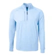 Cutter & Buck Adapt Eco Knit Heather Mens Quarter Zip Pul...