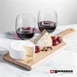 Swissmar® Bamboo Board & 2 Zacata Stemless Wine