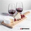 Swissmar® Bamboo Board & 2 Glenarden Stemless Wine