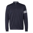 Adidas 3-Stripes French Terry Quarter-Zip Pullover