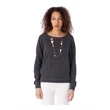 Alternative Slouchy Washed Slub Pullover Sweatshirt