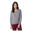 Alternative Slouchy Washed Slub Pullover Sweatshirt