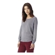 Alternative Slouchy Washed Slub Pullover Sweatshirt