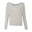 BELLA + CANVAS Women's Flowy Off Shoulder Long Sleeve Tee