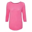 J. America Women's Oasis Wash Three-Quarter Sleeve T-Shirt