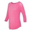 J. America Women's Oasis Wash Three-Quarter Sleeve T-Shirt