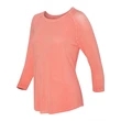J. America Women's Oasis Wash Three-Quarter Sleeve T-Shirt