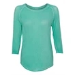 J. America Women's Oasis Wash Three-Quarter Sleeve T-Shirt