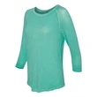 J. America Women's Oasis Wash Three-Quarter Sleeve T-Shirt