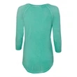 J. America Women's Oasis Wash Three-Quarter Sleeve T-Shirt