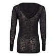J. America Women's Jersey Burnout Hooded Pullover T-Shirt