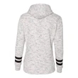 J. America Women's Melange Fleece Striped-Sleeve Hooded S...