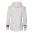 J. America Women's Melange Fleece Striped-Sleeve Hooded S...