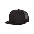 Mega Cap Flat Bill Six-Panel Trucker Cap