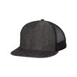 Mega Cap Flat Bill Six-Panel Trucker Cap